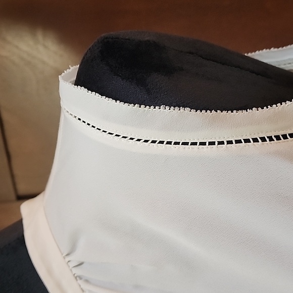 ANN TAYLOR Petite High Neck Sleeveless Top w/ Cutout Lace Details Size MP - Picture 3 of 6